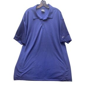 Nike‎ Shirt Mens 2XL Golf Tour Performance Polo Dri-FIT Textured Athleisure Blue